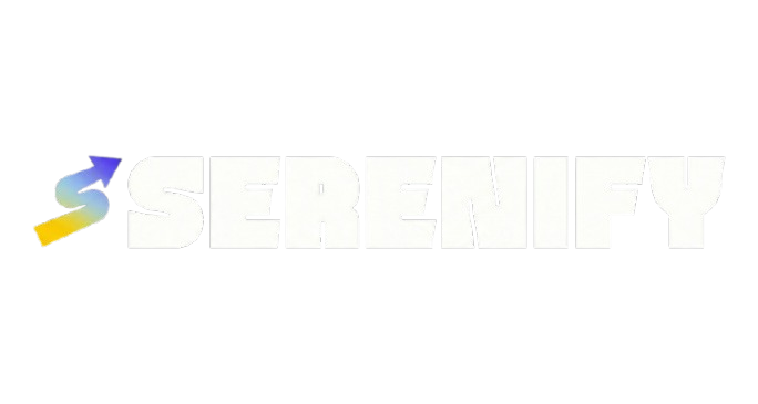 Logo Serenify complet blanc sans bg
